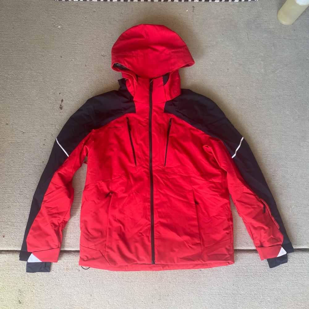 Obermeyer Foundation Snow Insulated Red/Black Skiing-Jacket Men’s Large NWOT - Picture 3 of 16